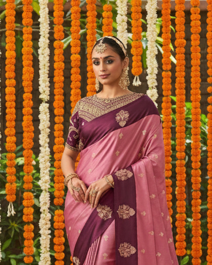 Matrut | Kalki Mauve-Wine Saree