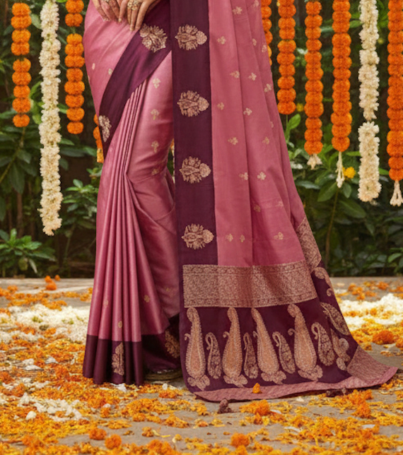 Matrut | Kalki Mauve-Wine Saree