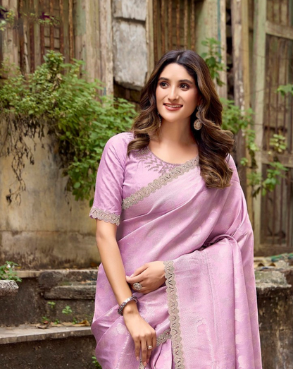 Matrut | Milan Lavender Silk Saree