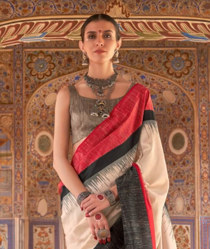 Pratishtha Red Sigma Silk Saree