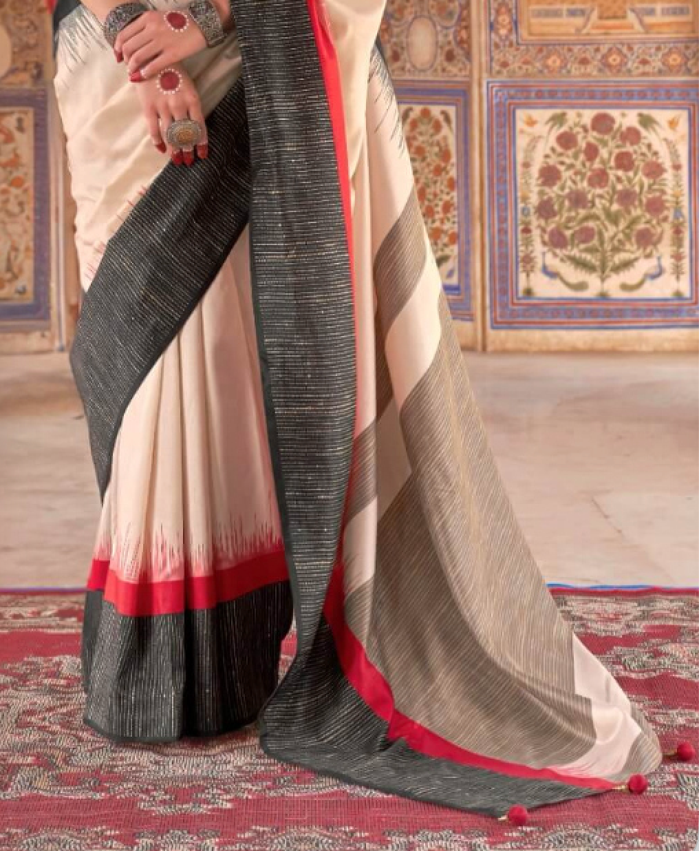 Pratishtha Red Sigma Silk Saree