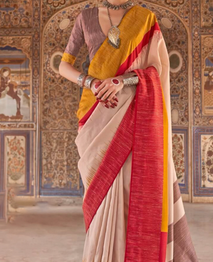 Pratishtha Yellow Sigma Silk Saree