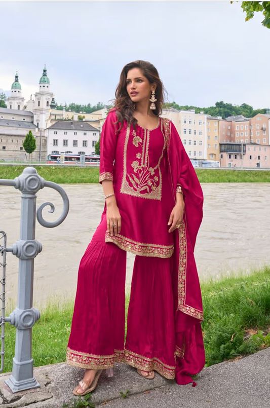 Mahan Pink Anarkali Suit
