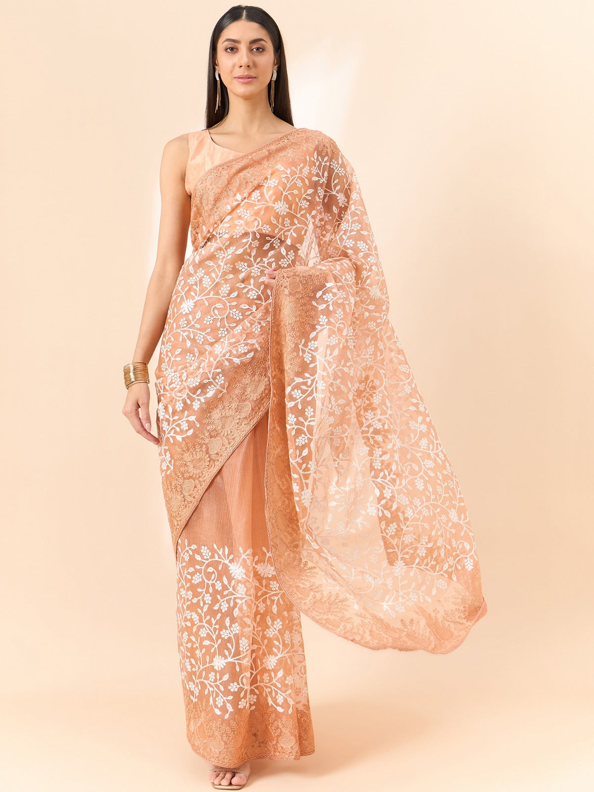 Matrut | Ziva Peach Saree