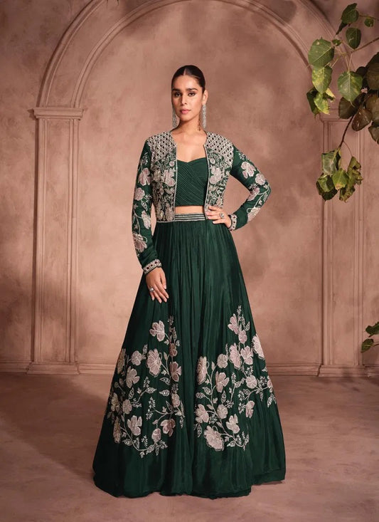 Matrut  | Mannat Green Lehenga Set