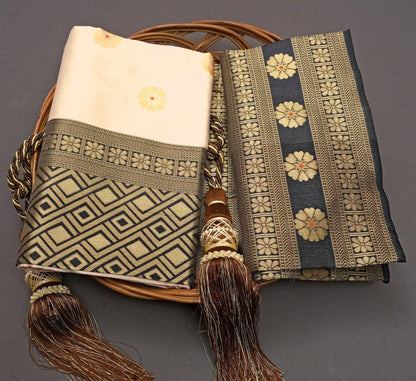 Matrut | Vogue Wrap Silk Cream Saree