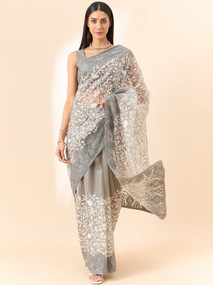 Matrut | Ziva Grey Saree