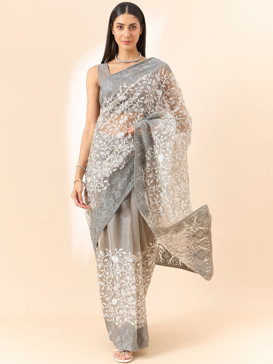 Matrut | Ziva Grey Saree