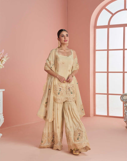 Matrut | Myra Ivory Gharara Suit