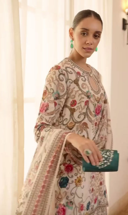 Matrut  | Mizaaz Beige Sharara Suit