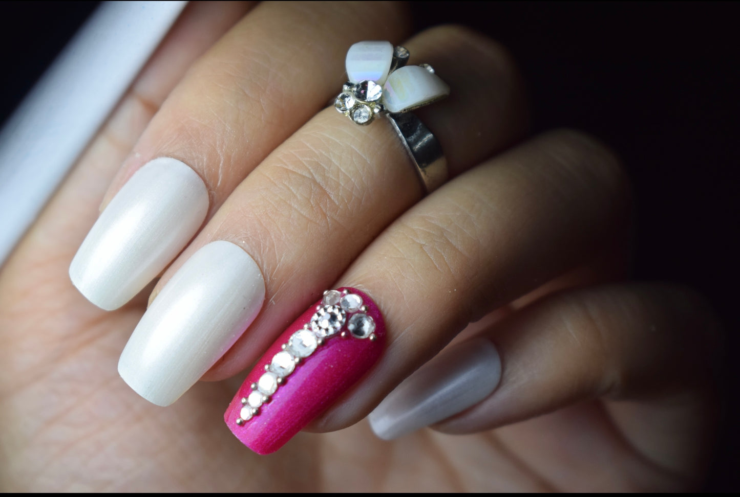 Pink Pearldrop Nails